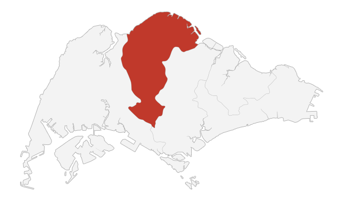 singapore north map